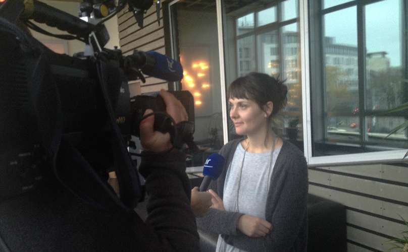 Alicia-Eva Rost im Interview mit dem Hessichen Rundfunk beim Hessichen Hochschulfilmtag 2013 in Kassel